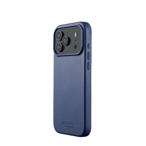 Mujjo iPhone 17 Pro Max Deksel Full Leather Case MagSafe Monaco Blue
