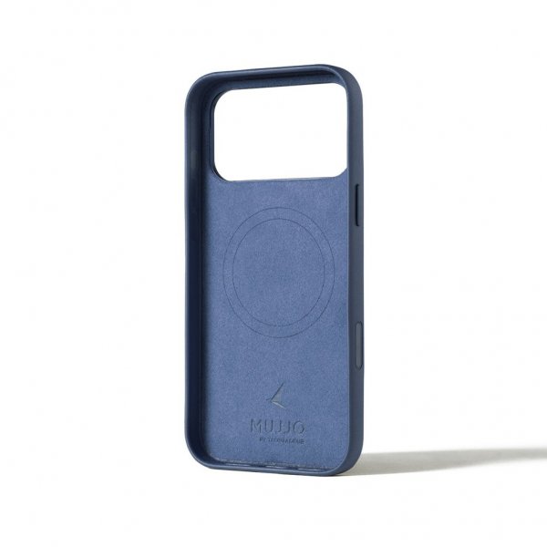 Mujjo iPhone 17 Pro Max Deksel Full Leather Case MagSafe Monaco Blue