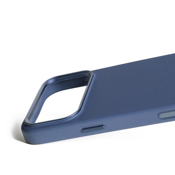 Mujjo iPhone 17 Pro Max Deksel Full Leather Case MagSafe Monaco Blue