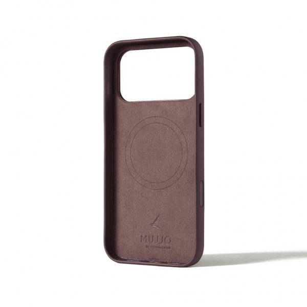 Mujjo iPhone 17 Pro Max Deksel Full Leather Case MagSafe Bronze Red