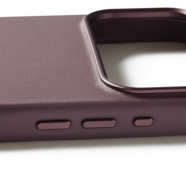 Mujjo iPhone 17 Pro Max Deksel Full Leather Case MagSafe Bronze Red