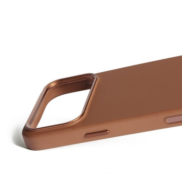 Mujjo iPhone 17 Pro Max Deksel Full Leather Case MagSafe Tan