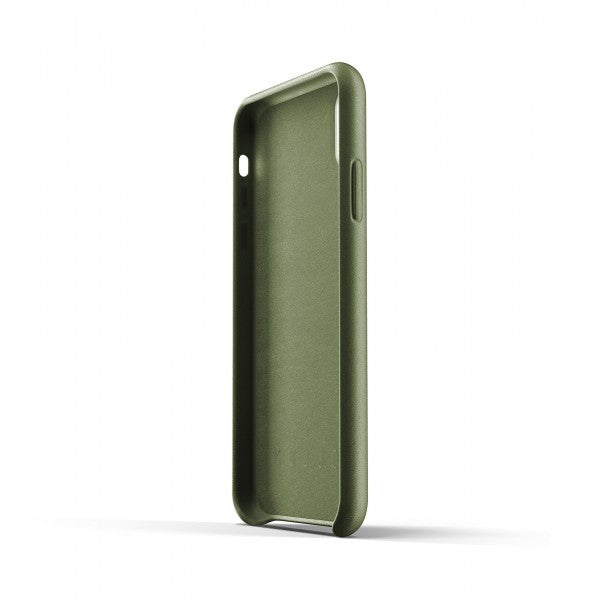 Mujjo iPhone Xr Deksel Full Leather Wallet Case Olive