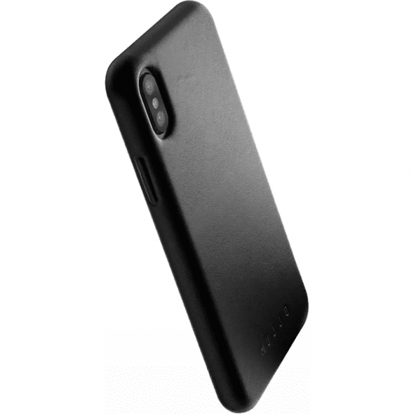 Mujjo iPhone X/Xs Deksel Full Leather Case Grå