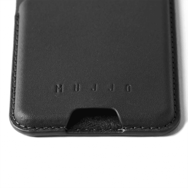 Mujjo Kortholder Full Leather Magnetic Wallet Svart