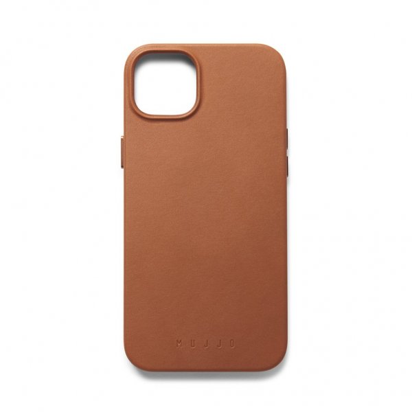 Mujjo iPhone 14 Plus Deksel Full Leather Case MagSafe Tan