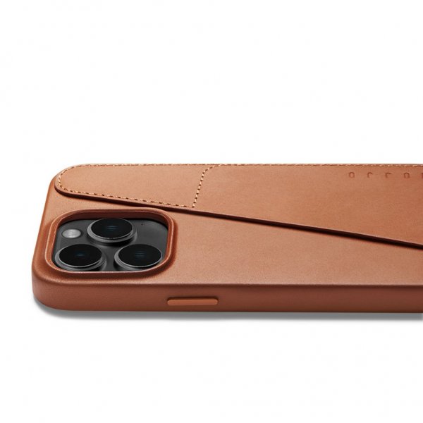 Mujjo iPhone 14 Pro Max Deksel Full Leather Wallet Case Monaco Blue