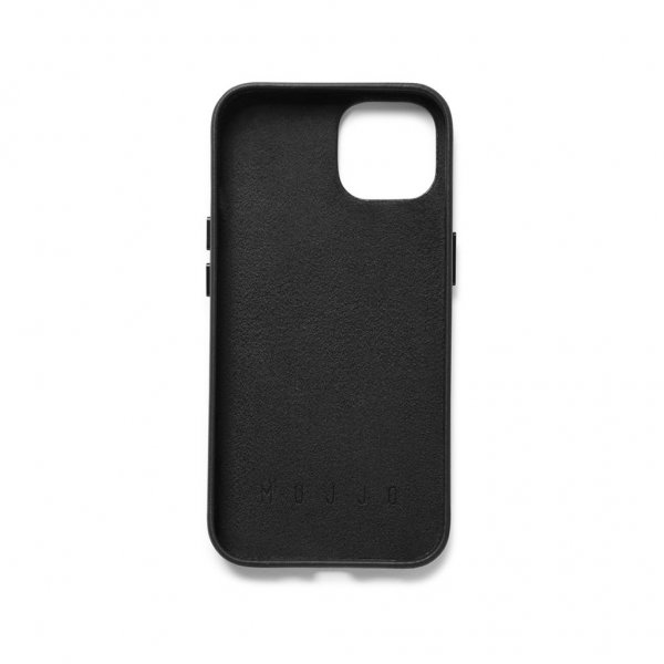 Mujjo iPhone 14 Deksel Full Leather Wallet Case Svart