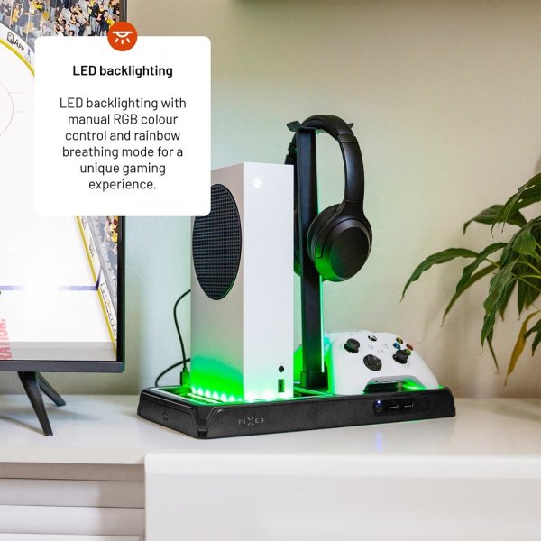 Fixed Multifunctional Docking Station Xbox Series X/Series S Svart