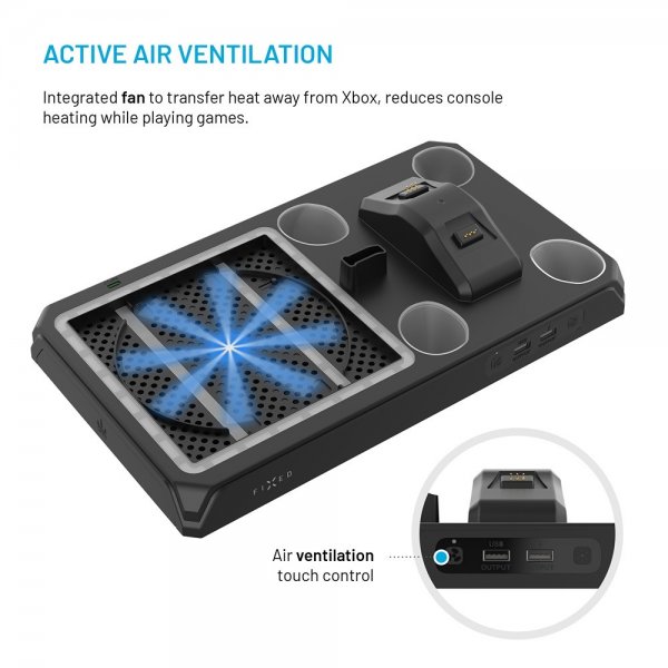 Fixed Multifunctional Docking Station Xbox Series X/Series S Svart