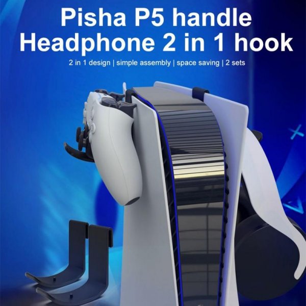 Ipega Multifunksjons Sidehenger for PlayStation 5 2 pakning
