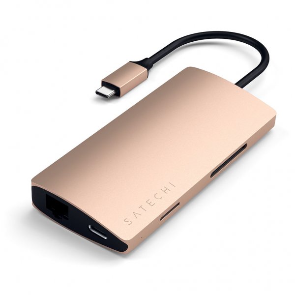 Satechi USB-C Multi-Port Adapter 4K Gigabit Ethernet V2 Gull