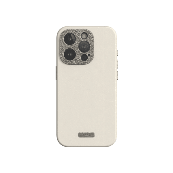 Moshi iPhone 15 Pro Deksel Napa MagSafe Eggnog White