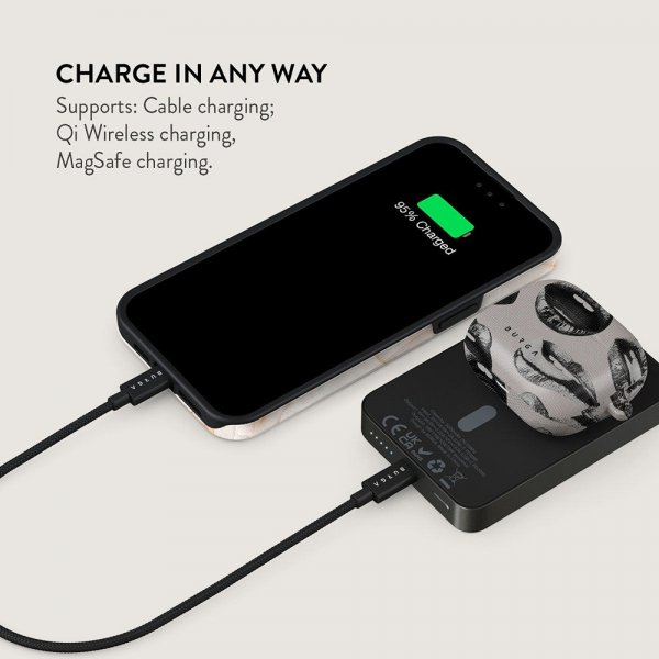 Burga Powerbank MagSafe 5000 mAh Next Mistake Metallgrå