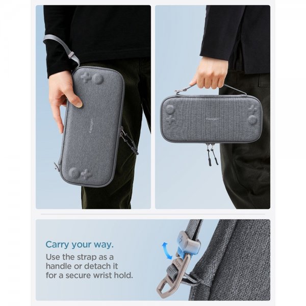 Spigen Nintendo Switch 2 Etui Klasden Pouch 2 Charcoal Gray