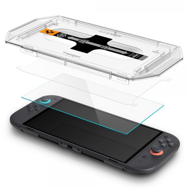 Spigen Nintendo Switch 2 Skjermbeskytter GLAS.tR EZ Fit 2-pakning