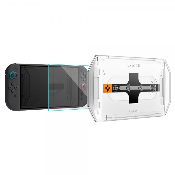 Spigen Nintendo Switch 2 Skjermbeskytter GLAS.tR EZ Fit 2-pakning