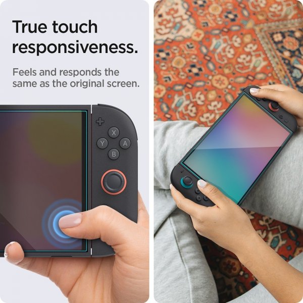 Spigen Nintendo Switch 2 Skjermbeskytter GLAS.tR EZ Fit 2-pakning