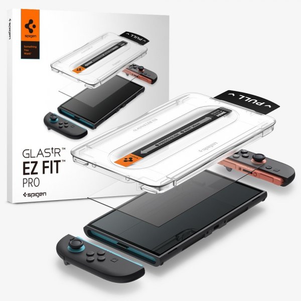 Spigen Nintendo Switch 2 Skjermbeskytter GLAS.tR EZ Fit Pro 2-pakning