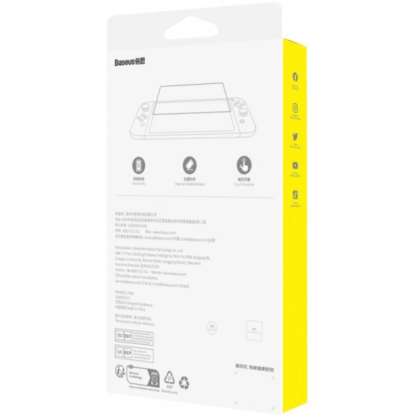 Baseus Nintendo Switch Glasskjerm beskyttelse med installasjonsramme 2-pack