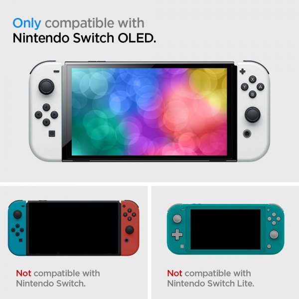 Spigen Nintendo Switch OLED Deksel Rugged Armor Matte Black