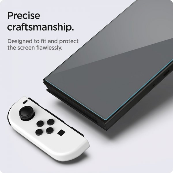 Spigen Nintendo Switch OLED Skjermbeskytter GLAS.tR EZ Fit 2-pakning