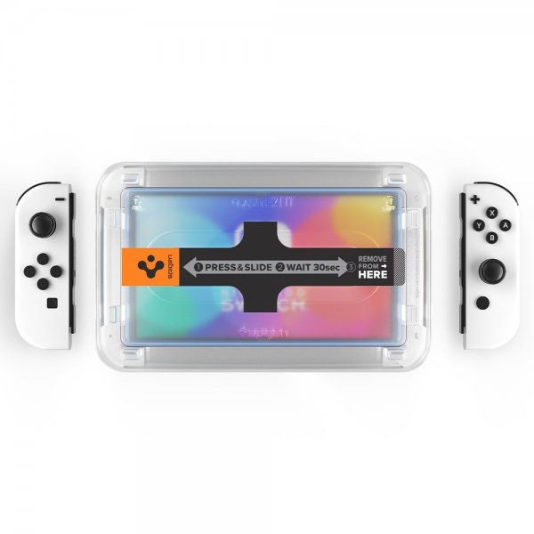 Spigen Nintendo Switch OLED Skjermbeskytter GLAS.tR EZ Fit 2-pakning