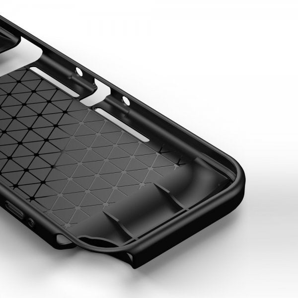Nintendo Switch Etui Børstet Karbonfiber Tekstur Svart