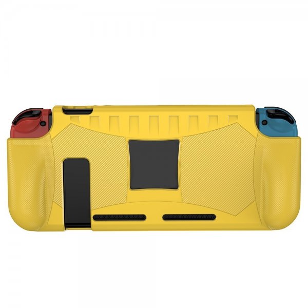 Nintendo Switch etui karbonfiber mønster gul