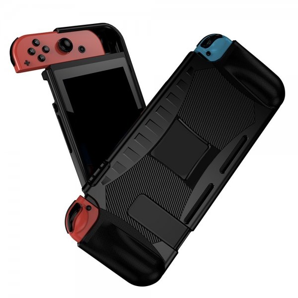Nintendo Switch etui med karbonfiber mønster svart