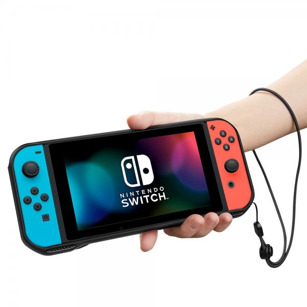 Spigen Nintendo Switch Deksel Rugged Armor Matte Black