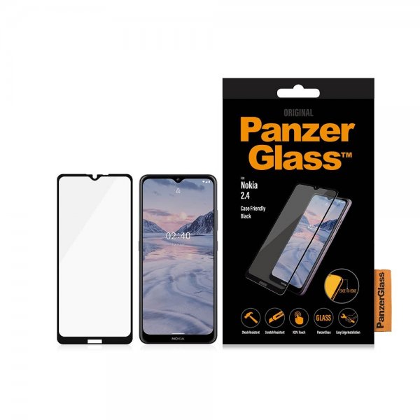 PanzerGlass Nokia 2.4 Skjermbeskytter Edge-to-Edge Case Friendly