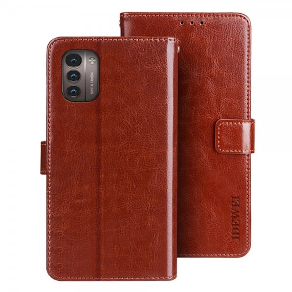 Nokia G11/G21 Etui Skinntekstur Brun