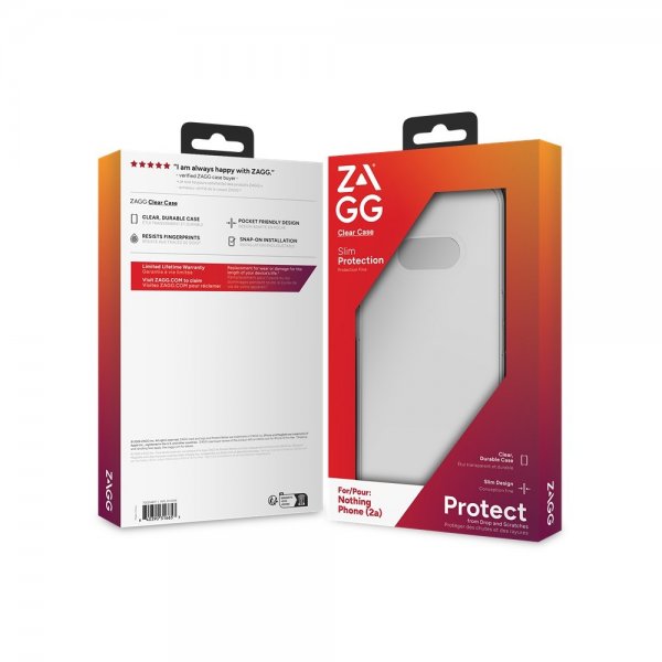 Zagg Nothing Phone (2a) Deksel Clear Case Transparent