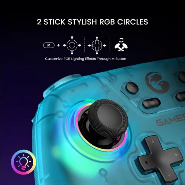 GameSir Nova HD Rumble Game Controller 2.4G Retro Hvit