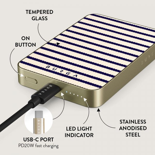 Burga Powerbank MagSafe 5000 mAh Old Money Gold