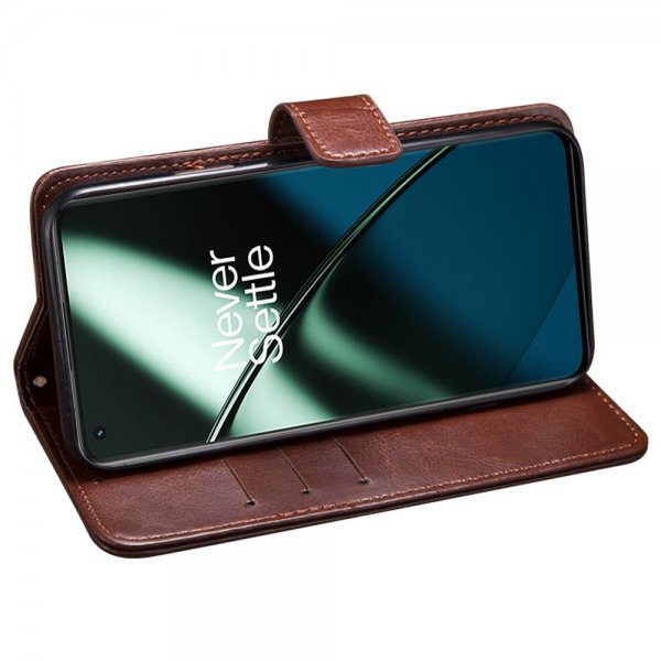 OnePlus 11 Etui Skinntekstur Lyseblå