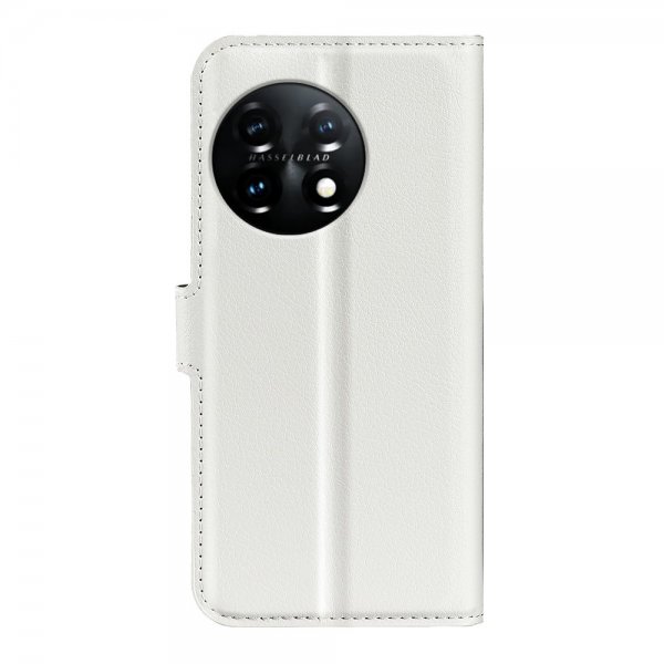 OnePlus 11 Etui Litchi Hvit