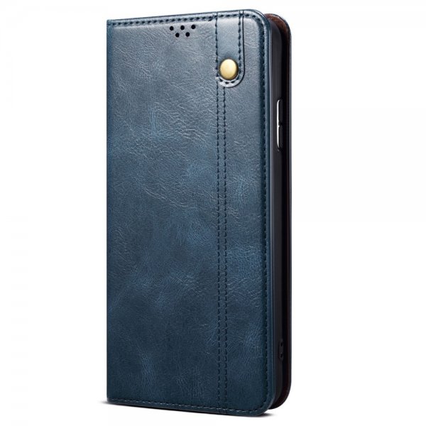 OnePlus 11 Etui Retro Skinntekstur Sydd Blå
