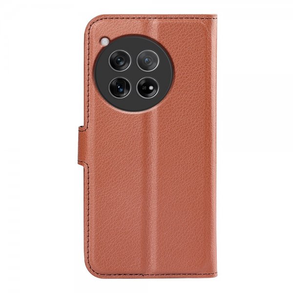OnePlus 12 Etui Litchi Brun