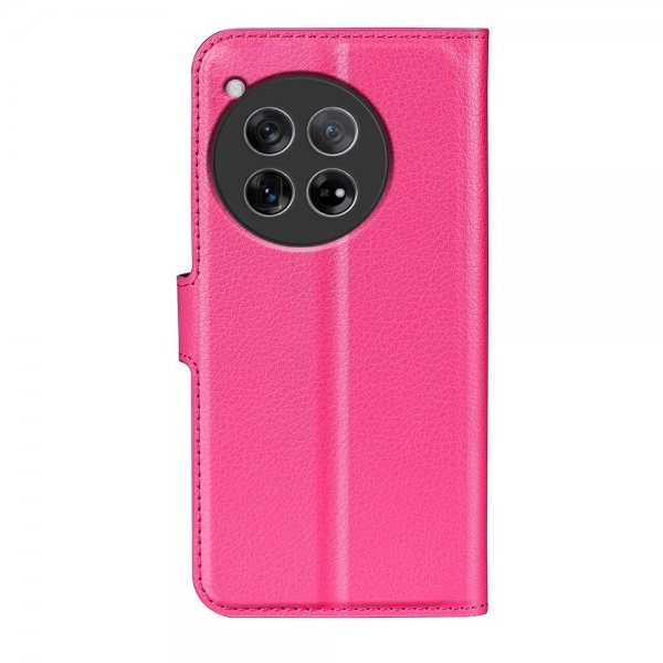 OnePlus 12 Etui Litchi Magenta