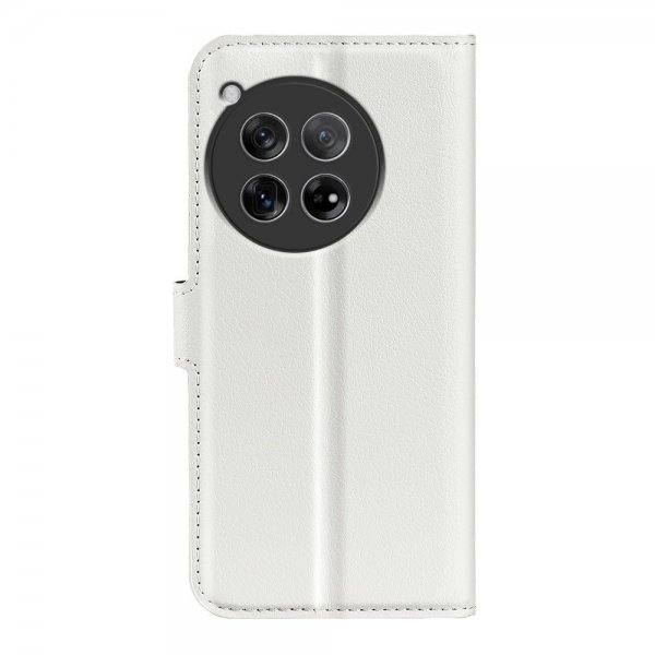 OnePlus 12 Etui Litchi Hvit