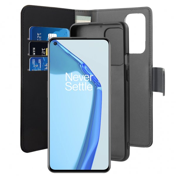 Puro OnePlus 9 Etui Wallet Detachable 2 in 1 Avtakbart Deksel Svart