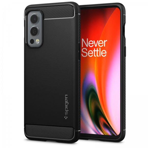Spigen OnePlus Nord 2 5G Deksel Rugged Armor Matte Black