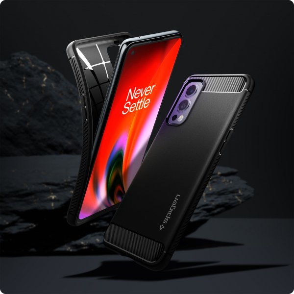 Spigen OnePlus Nord 2 5G Deksel Rugged Armor Matte Black