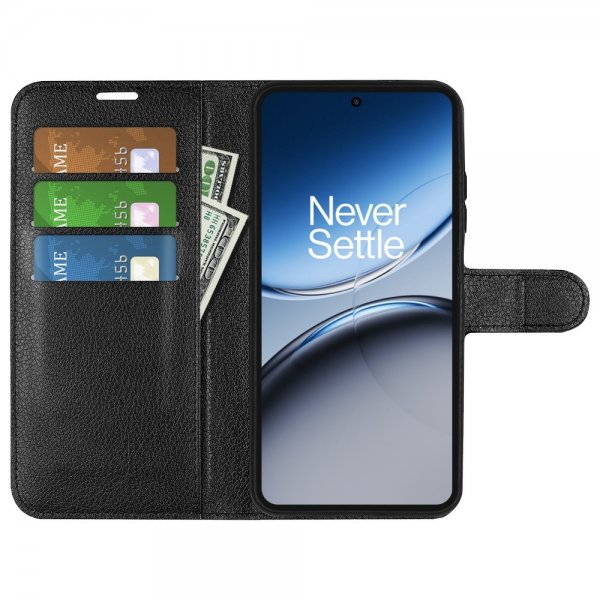 OnePlus Nord 4 Etui Litchi Svart
