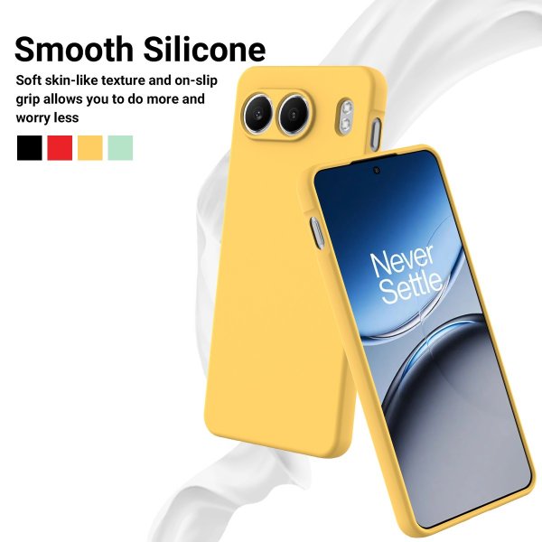 OnePlus Nord 4 Deksel med Stropp Silikon Gul