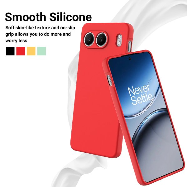OnePlus Nord 4 Deksel med Stropp Silikon Rød