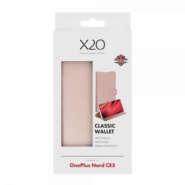 X2O OnePlus Nord CE5 Etui Classic Wallet Rosegull