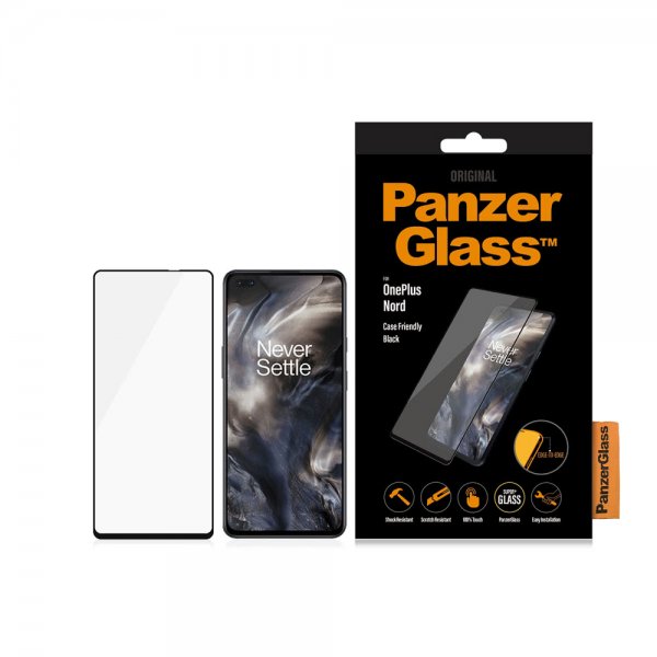 PanzerGlass OnePlus Nord/Nord 2 5G Skjermbeskytter CaseFriendly Edge-to-Edge